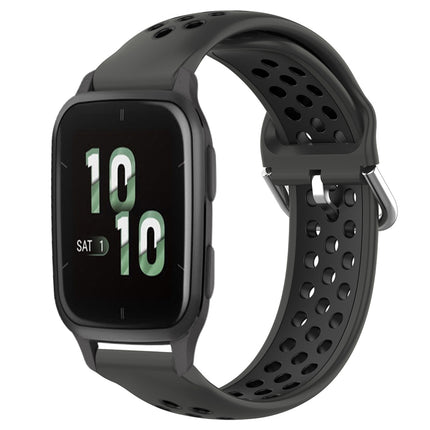 20mm Perforated Breathable Sports Silicone Watch Band, For Garmin Forerunner Sq2