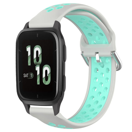 20mm Perforated Breathable Sports Silicone Watch Band, For Garmin Forerunner Sq2