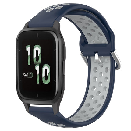 20mm Perforated Breathable Sports Silicone Watch Band, For Garmin Forerunner Sq2