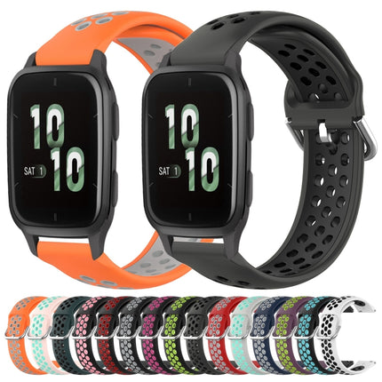 20mm Perforated Breathable Sports Silicone Watch Band, For Garmin Forerunner Sq2