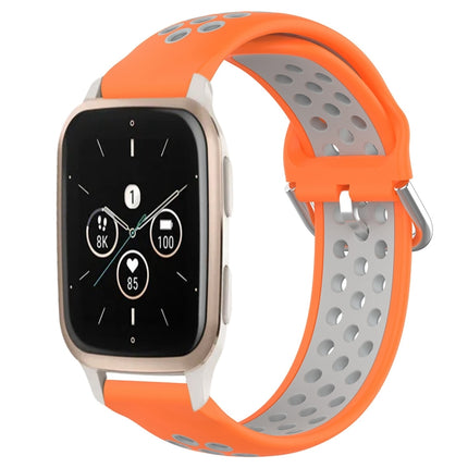 20mm Perforated Breathable Sports Silicone Watch Band, For Garmin Forerunner Sq2 Music