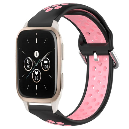 20mm Perforated Breathable Sports Silicone Watch Band, For Garmin Forerunner Sq2 Music