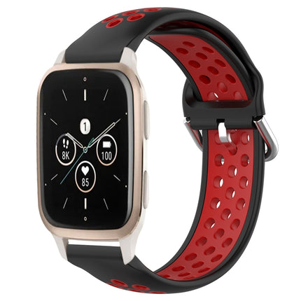 20mm Perforated Breathable Sports Silicone Watch Band, For Garmin Forerunner Sq2 Music