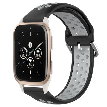 20mm Perforated Breathable Sports Silicone Watch Band, For Garmin Forerunner Sq2 Music