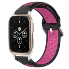 For Garmin Forerunner Sq2 Music / Black+Rose Red