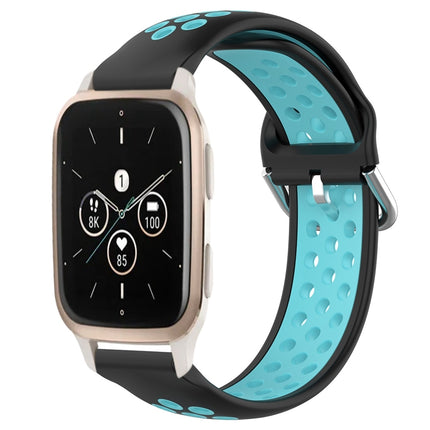 20mm Perforated Breathable Sports Silicone Watch Band, For Garmin Forerunner Sq2 Music