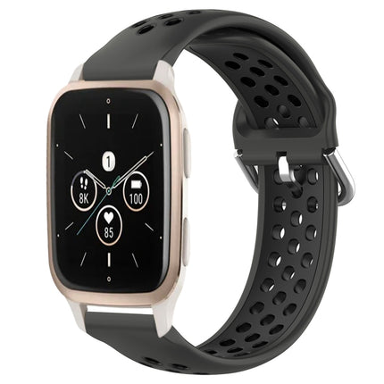 20mm Perforated Breathable Sports Silicone Watch Band, For Garmin Forerunner Sq2 Music