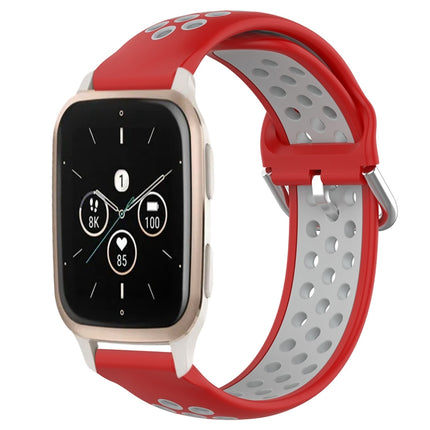 20mm Perforated Breathable Sports Silicone Watch Band, For Garmin Forerunner Sq2 Music
