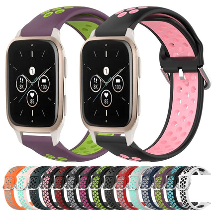 20mm Perforated Breathable Sports Silicone Watch Band, For Garmin Forerunner Sq2 Music