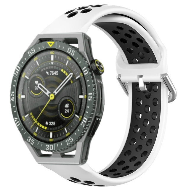 22mm Perforated Breathable Sports Silicone Watch Band, For Huawei Watch GT3 SE