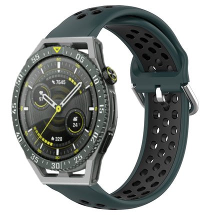 22mm Perforated Breathable Sports Silicone Watch Band, For Huawei Watch GT3 SE