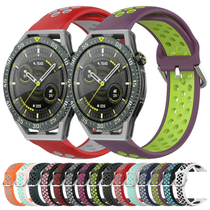 22mm Perforated Breathable Sports Silicone Watch Band, For Huawei Watch GT3 SE