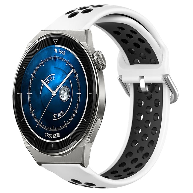 22mm Perforated Breathable Sports Silicone Watch Band, For Huawei Watch GT3 Pro 46mm