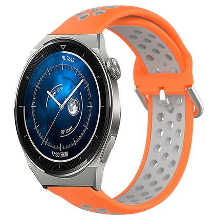 22mm Perforated Breathable Sports Silicone Watch Band, For Huawei Watch GT3 Pro 46mm