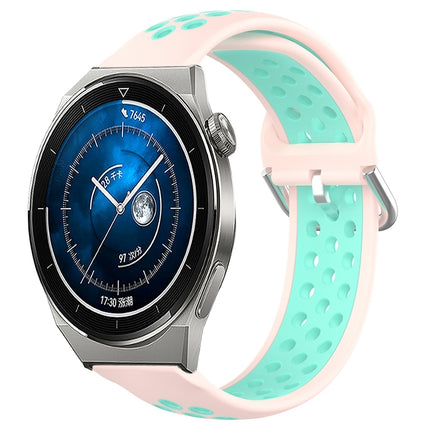22mm Perforated Breathable Sports Silicone Watch Band, For Huawei Watch GT3 Pro 46mm