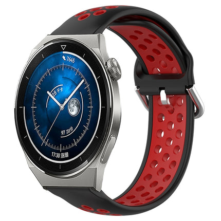 22mm Perforated Breathable Sports Silicone Watch Band, For Huawei Watch GT3 Pro 46mm