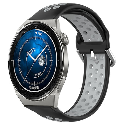 22mm Perforated Breathable Sports Silicone Watch Band, For Huawei Watch GT3 Pro 46mm