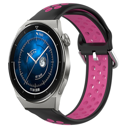 22mm Perforated Breathable Sports Silicone Watch Band, For Huawei Watch GT3 Pro 46mm