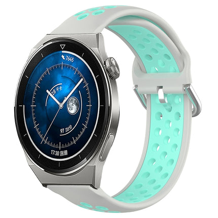 22mm Perforated Breathable Sports Silicone Watch Band, For Huawei Watch GT3 Pro 46mm