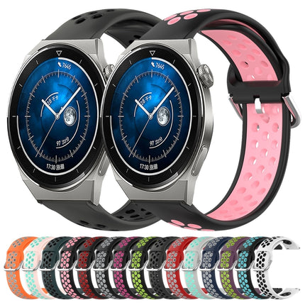 22mm Perforated Breathable Sports Silicone Watch Band, For Huawei Watch GT3 Pro 46mm