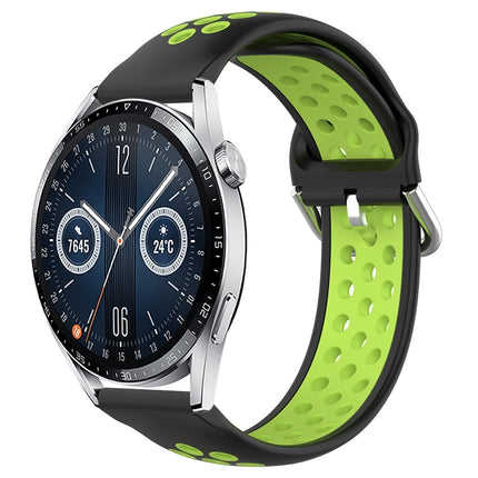 22mm Perforated Breathable Sports Silicone Watch Band, For Huawei Watch GT3 46mm