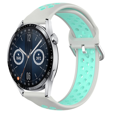 22mm Perforated Breathable Sports Silicone Watch Band, For Huawei Watch GT3 46mm