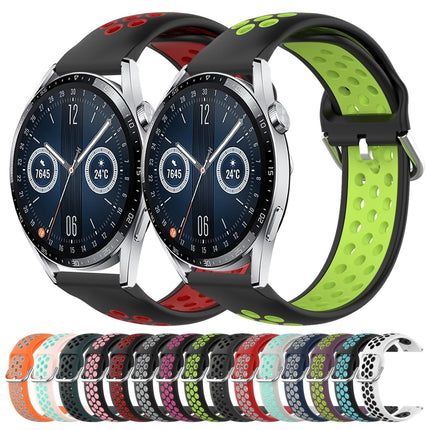 22mm Perforated Breathable Sports Silicone Watch Band, For Huawei Watch GT3 46mm