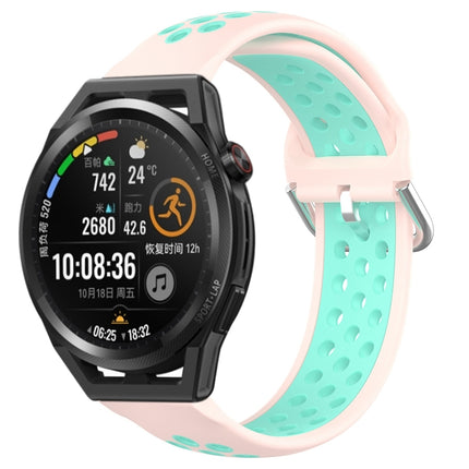 22mm Perforated Breathable Sports Silicone Watch Band, For Huawei Watch GT Runner