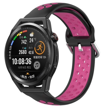 22mm Perforated Breathable Sports Silicone Watch Band, For Huawei Watch GT Runner