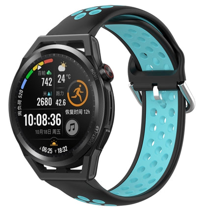 22mm Perforated Breathable Sports Silicone Watch Band, For Huawei Watch GT Runner