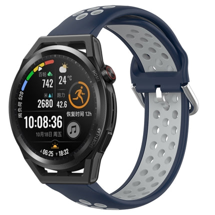22mm Perforated Breathable Sports Silicone Watch Band, For Huawei Watch GT Runner