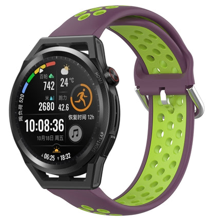 22mm Perforated Breathable Sports Silicone Watch Band, For Huawei Watch GT Runner
