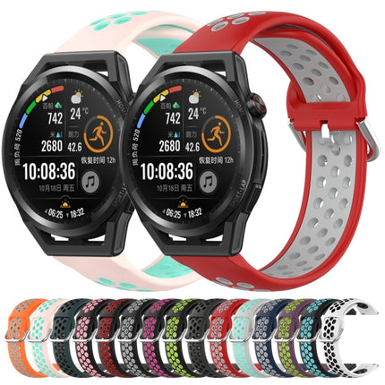 22mm Perforated Breathable Sports Silicone Watch Band, For Huawei Watch GT Runner