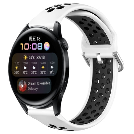 22mm Perforated Breathable Sports Silicone Watch Band, For Huawei Watch 3