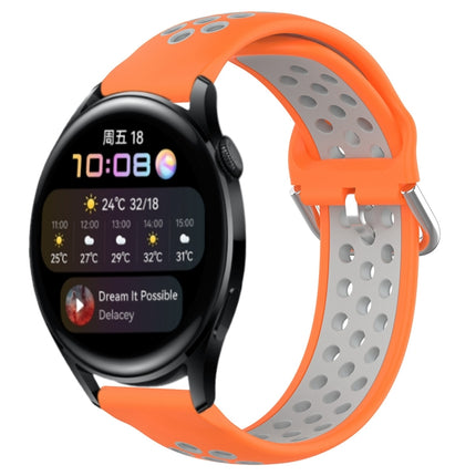 22mm Perforated Breathable Sports Silicone Watch Band, For Huawei Watch 3