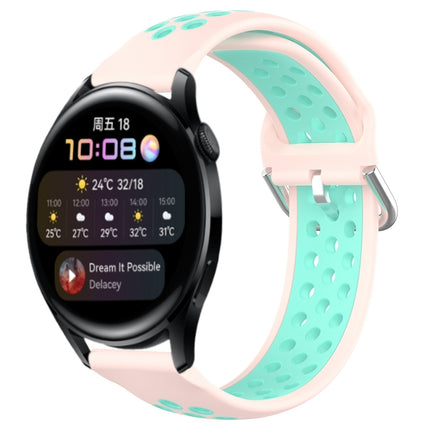22mm Perforated Breathable Sports Silicone Watch Band, For Huawei Watch 3