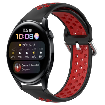 22mm Perforated Breathable Sports Silicone Watch Band, For Huawei Watch 3