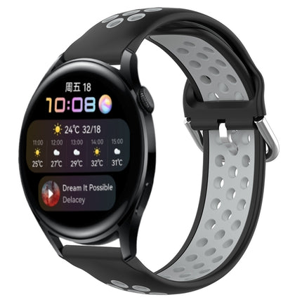 22mm Perforated Breathable Sports Silicone Watch Band, For Huawei Watch 3
