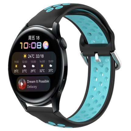 22mm Perforated Breathable Sports Silicone Watch Band, For Huawei Watch 3