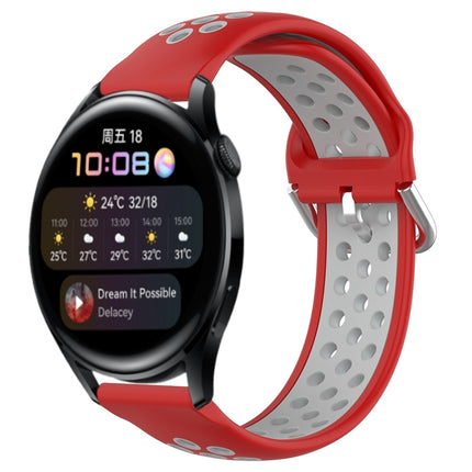 22mm Perforated Breathable Sports Silicone Watch Band, For Huawei Watch 3