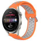 For Huawei Watch 3 Pro / Orange+Grey