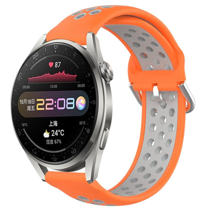22mm Perforated Breathable Sports Silicone Watch Band, For Huawei Watch 3 Pro