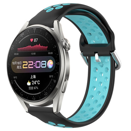 22mm Perforated Breathable Sports Silicone Watch Band, For Huawei Watch 3 Pro