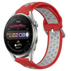 For Huawei Watch 3 Pro / Red+Grey