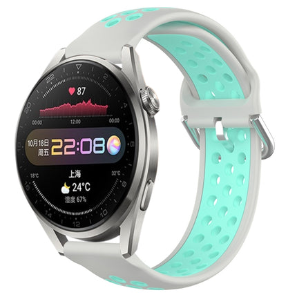 22mm Perforated Breathable Sports Silicone Watch Band, For Huawei Watch 3 Pro