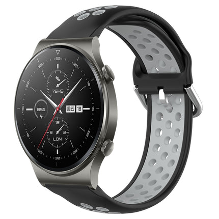 22mm Perforated Breathable Sports Silicone Watch Band, For Huawei GT2 Pro