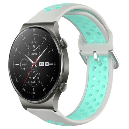 22mm Perforated Breathable Sports Silicone Watch Band, For Huawei GT2 Pro