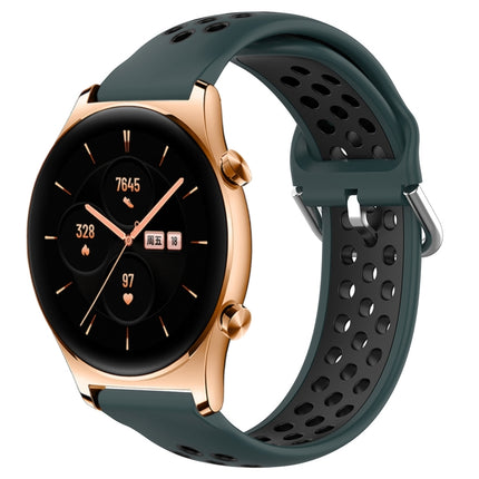 22mm Perforated Breathable Sports Silicone Watch Band, For Honor Watch GS 3