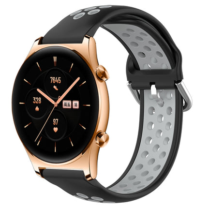 22mm Perforated Breathable Sports Silicone Watch Band, For Honor Watch GS 3