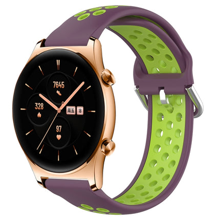 22mm Perforated Breathable Sports Silicone Watch Band, For Honor Watch GS 3